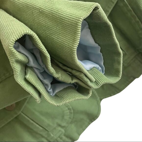 Lands’ END Green Button Front Corduroy Blazer Jacket With Pockets Green 4P - Picture 2 of 6